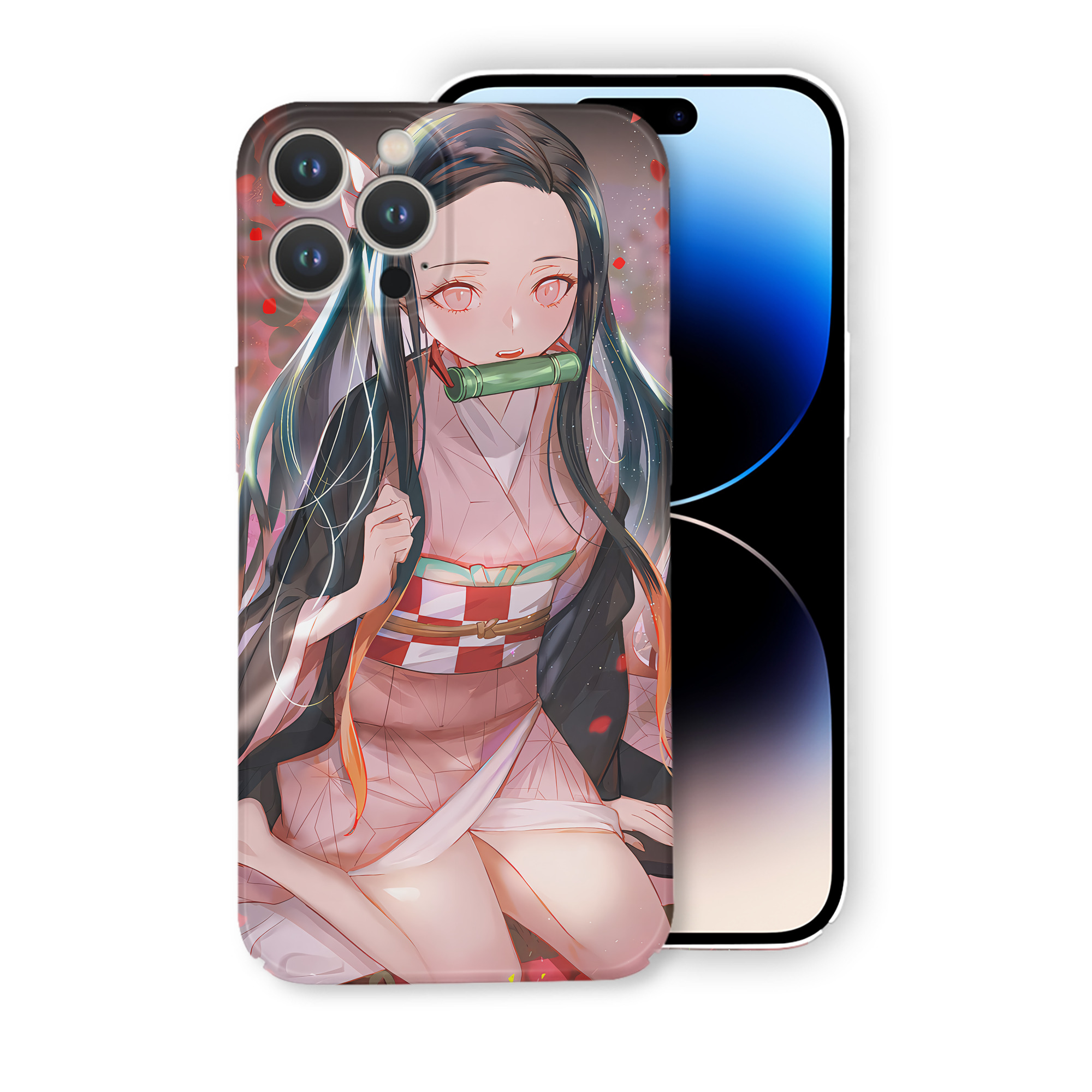 （画像用） 鬼滅の刃（きめつのやいば）竈門 禰󠄀豆子／かまど ねずこ Kamado Nezuko 【iPhone 14シリーズ対応】ハードケース